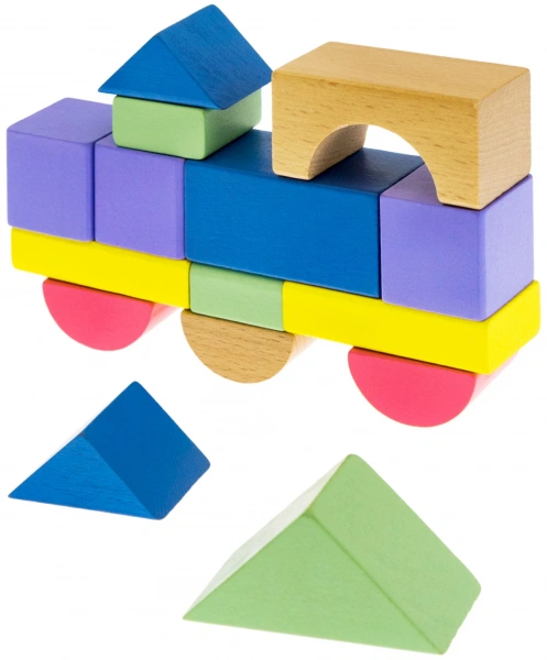Конструктор-мозаика 15 больших деталей из дерева